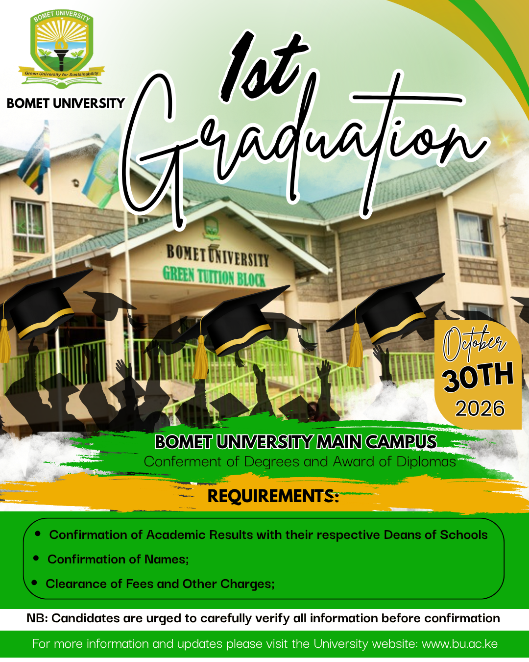 Bomet University Graduation Flier
