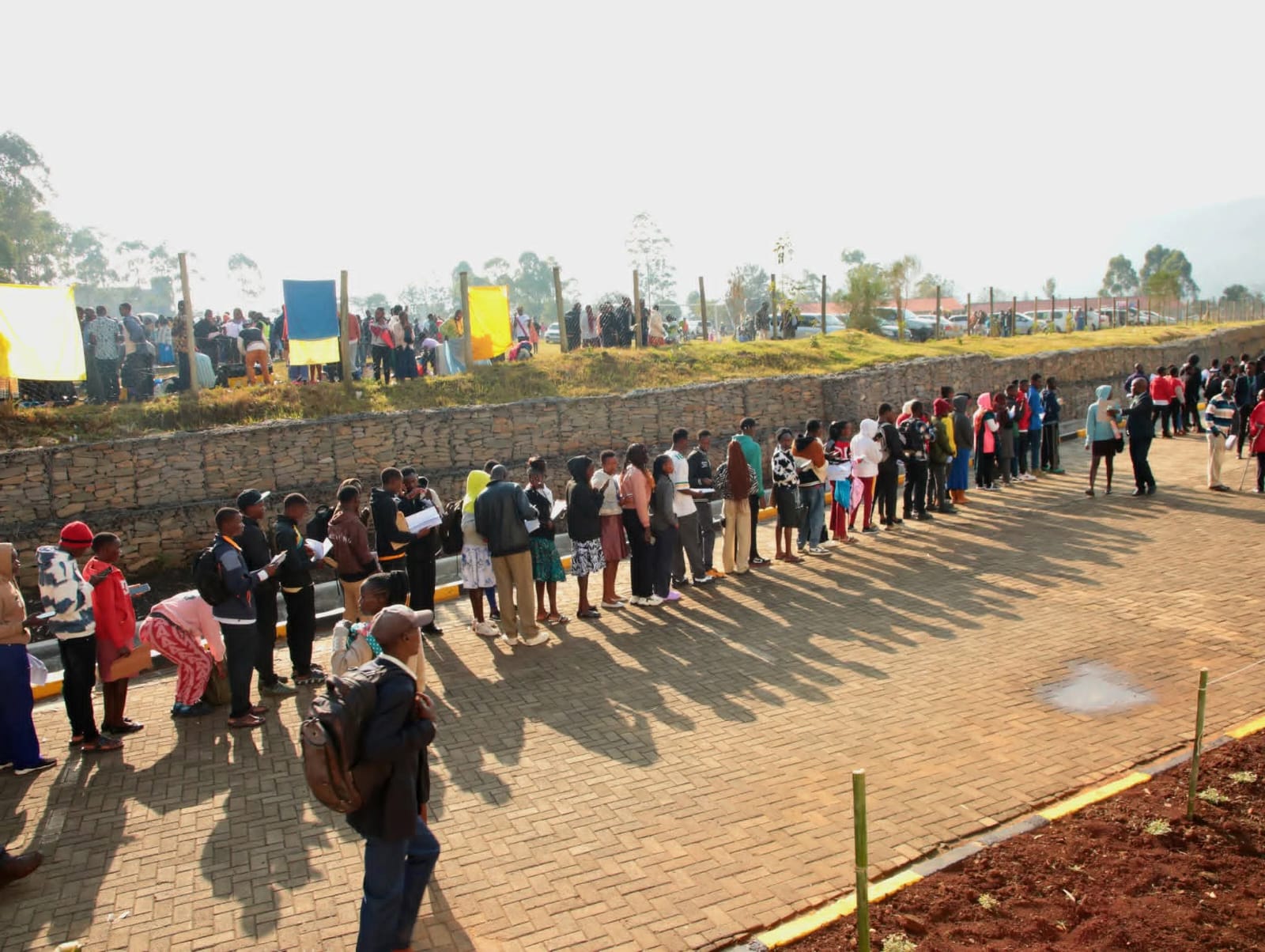 Bomet University admission exercise staff and students